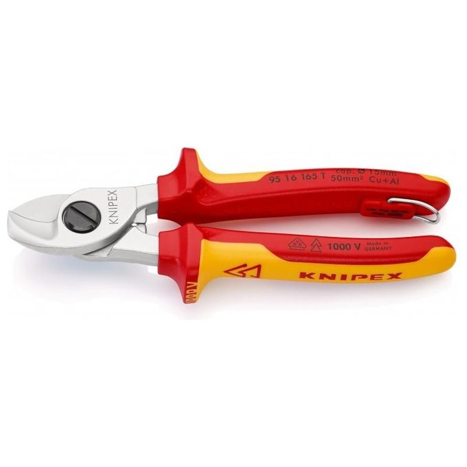 foto del prodotto knipex 95 16 165 t pinza crimpatrice nero, giallo