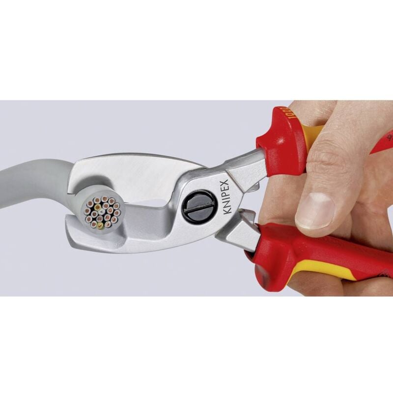 foto del prodotto knipex 95 17 200 forbici per cavi adatto per isolamento cavi in alluminio e rame, fili singoli e multipli 20 mm 70 mm