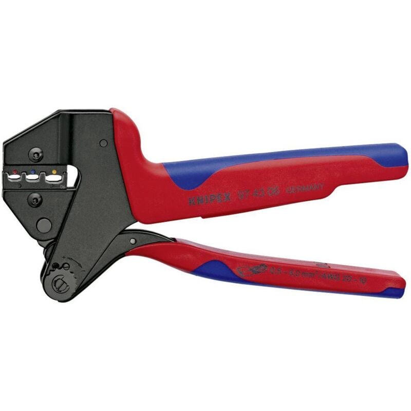 foto del prodotto knipex 97 43 06 pinza crimpatrice capocorda isolato, connettori a spina isolato 0.5 fino a 6 mm 