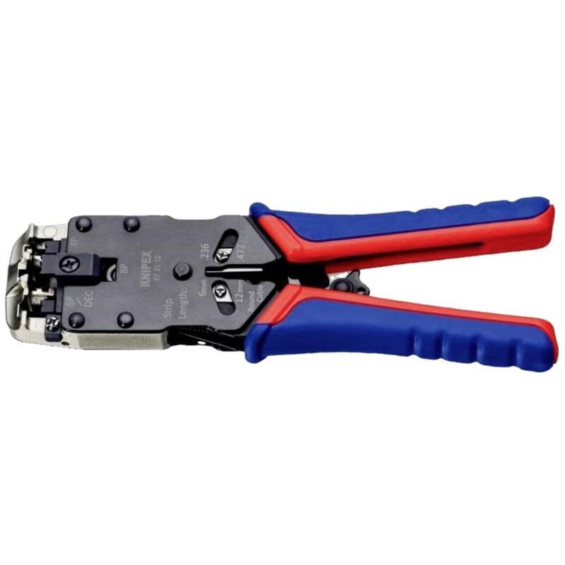 foto del prodotto knipex 97 51 12 97 51 12 d1 pinza crimpatrice spina modulare western rj10, rj11, rj12, rj45