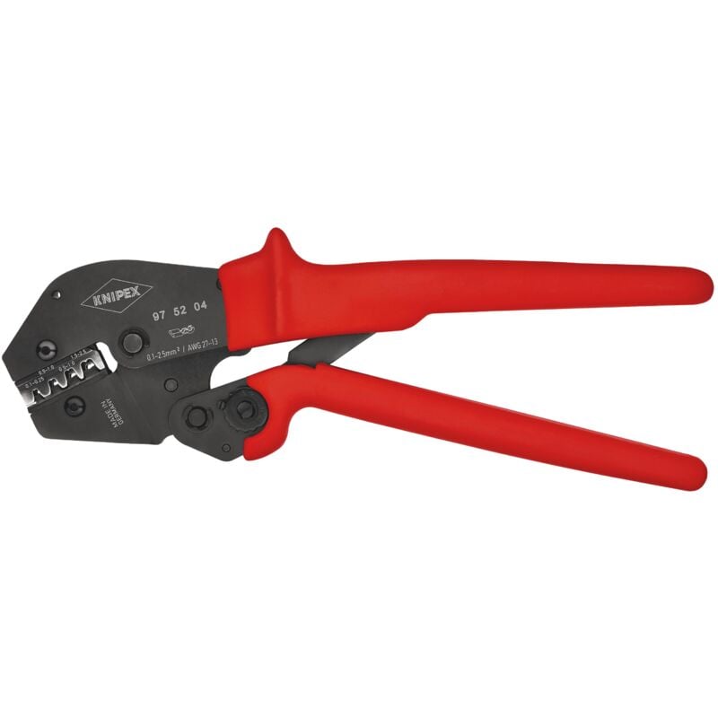 foto del prodotto knipex 97 52 04 pinza per capicorda anche per impiego con due mani rivestiti in resina sintetica antiscivolo brunita 250 mm