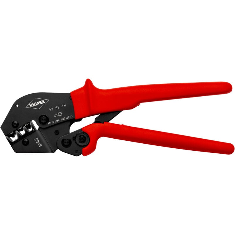 foto del prodotto knipex 97 52 18 pinza per capicorda anche per impiego con due mani rivestita in plastica antiscivolo brunita 250 mm