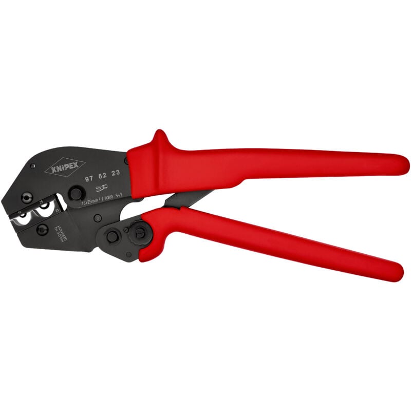 foto del prodotto knipex 97 52 23 pinza crimpatrice capocorda non isolato, connettore a spina 16 fino a 25 mm 