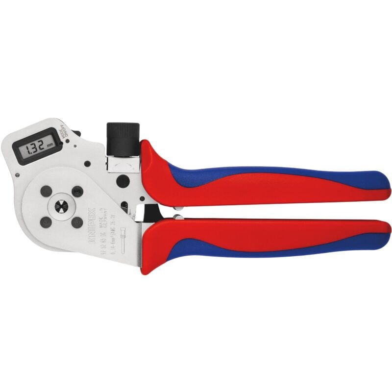 foto del prodotto knipex 97 52 65 dg pinza a quattro punzoni per contatti torniti rivestiti in materiale bicomponente cromata 250 mm