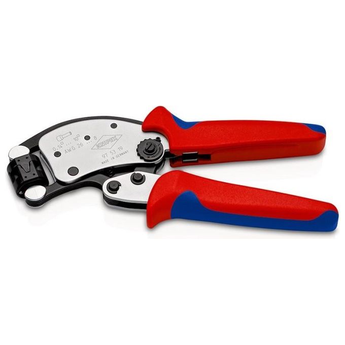 foto del prodotto knipex 97 53 19 pinza crimpatrice nero, blu, rosso