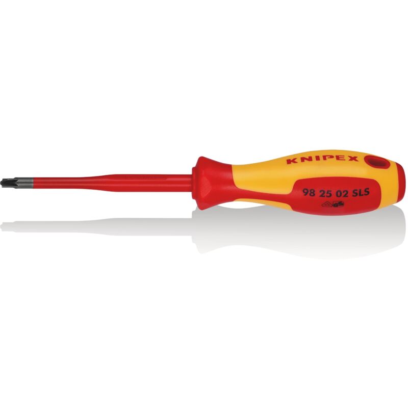 foto del prodotto knipex 98 25 02 sls giraviti slim plusminus pozidriv impugnatura isolante, in materiale bicomponente, collaudato vde brunita 212 mm