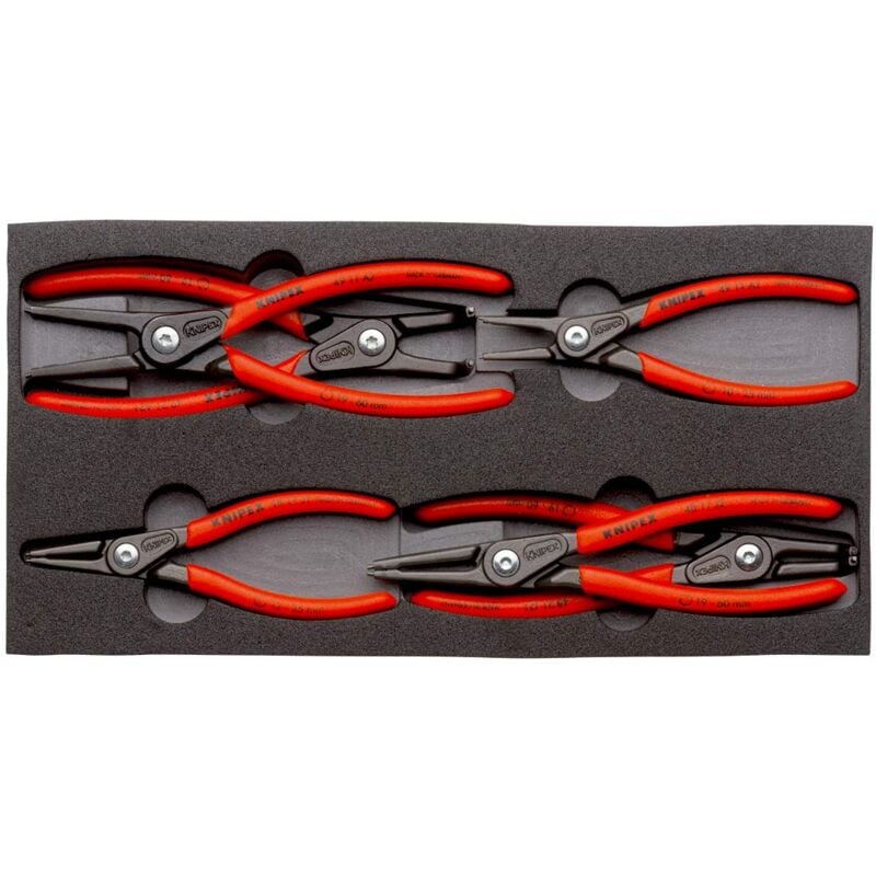 foto del prodotto knipex assortimento di pinze di precisione per anelli di sicurezza in inserti di materiale espanso 00 20 01 v02