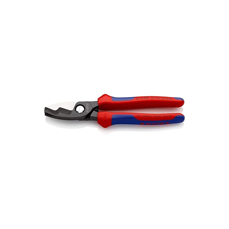 foto del prodotto knipex cesoia per cavi con doppio tagliente brunita, rivestiti in materiale bicomponente 200 mm 95 12 200