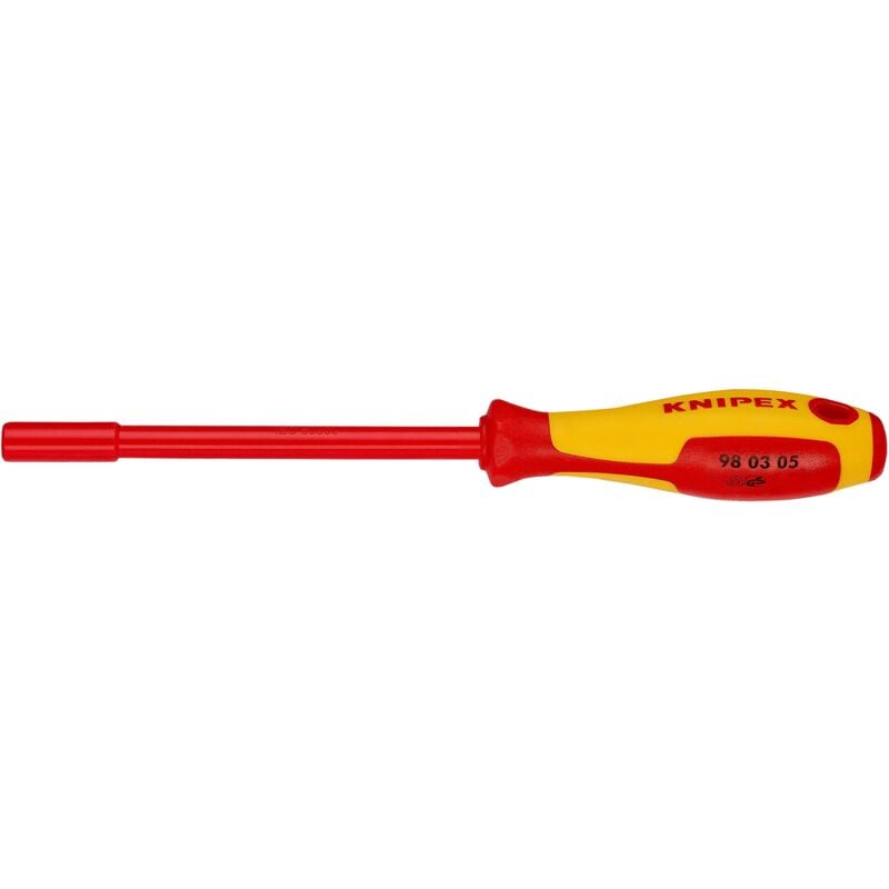 foto del prodotto knipex chiave a bocca esagonale con impugnatura giraviti brunita, impugnatura isolante, in materiale bicomponente, collaudato vde 230 mm 98 03 05