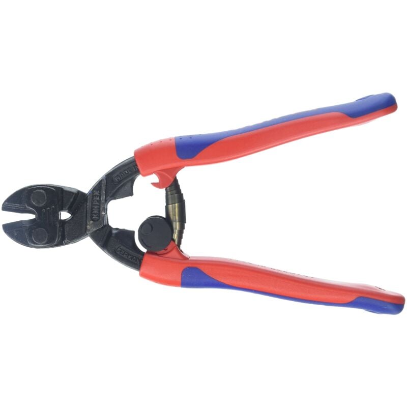 foto del prodotto knipex cobolt tronchese a doppia leva bonderizzata nera, rivestiti in materiale bicomponente, forma affusolata 200 mm confezione