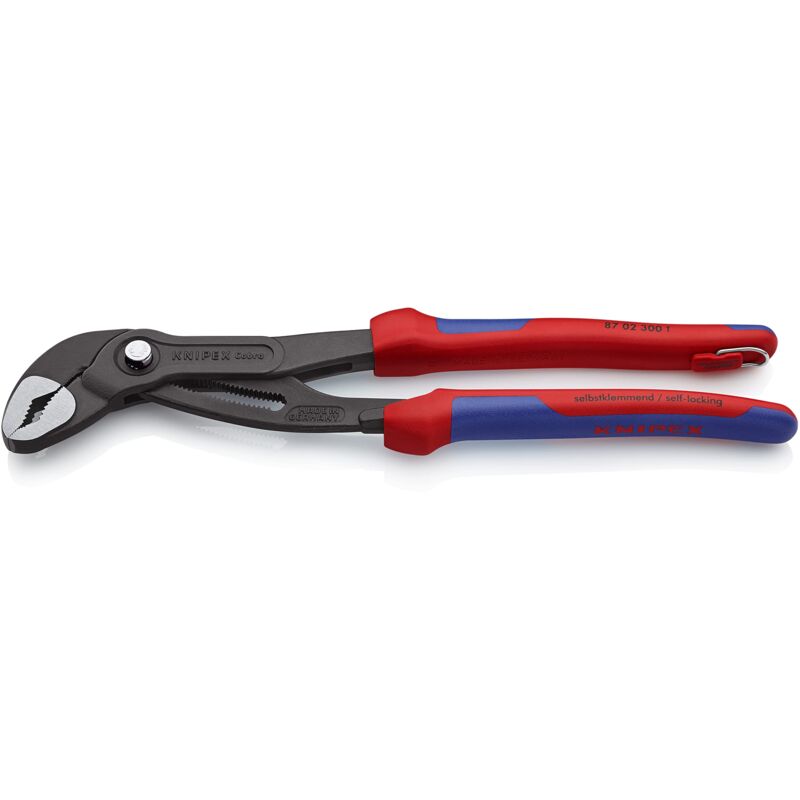 foto del prodotto knipex cobra pinza regolabile di nuova generazione per tubi e dadi bonderizzata grigia, incorporato per agganciare una protezione anticaduta 300 mm