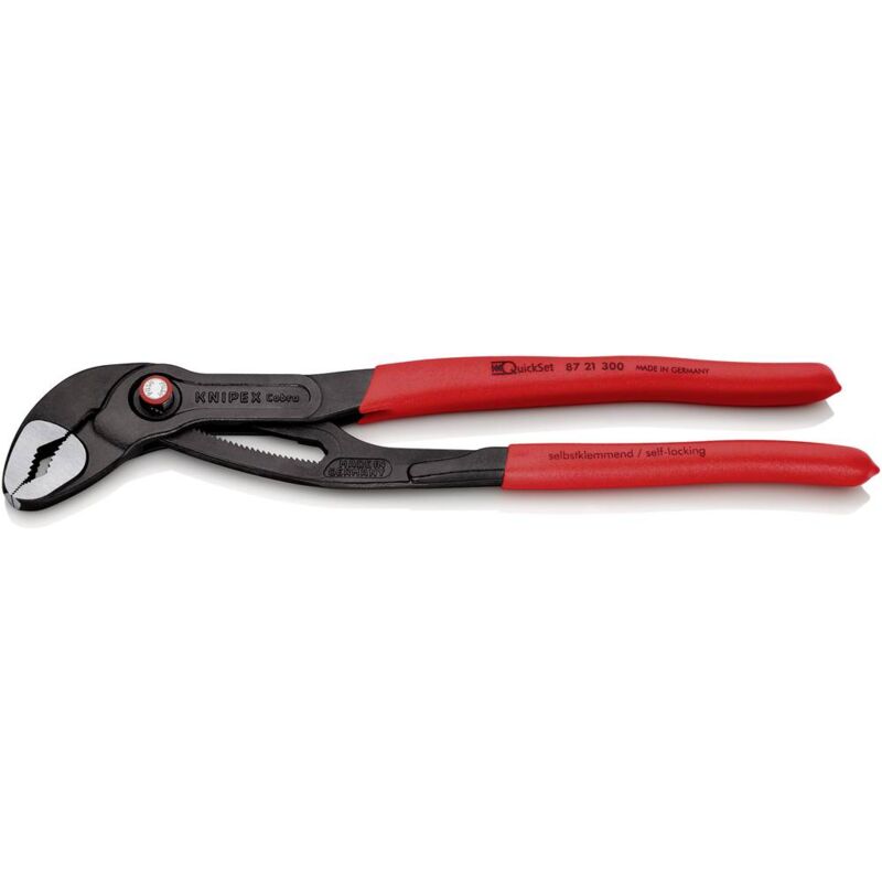 foto del prodotto knipex cobra quickset 87 21 300 pinza regolabile per tubi e dadi dimensione chiave metrica 60 mm 300 mm