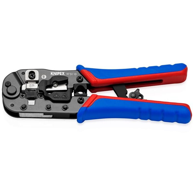 foto del prodotto knipex crimpzange f r rj45 westernstecker 97 51 13 pinza crimpatrice