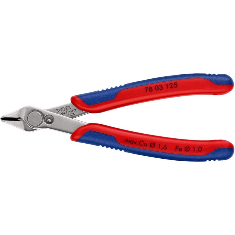 foto del prodotto knipex electronic super knips rivestiti in materiale bicomponente 125 mm 78 03 125