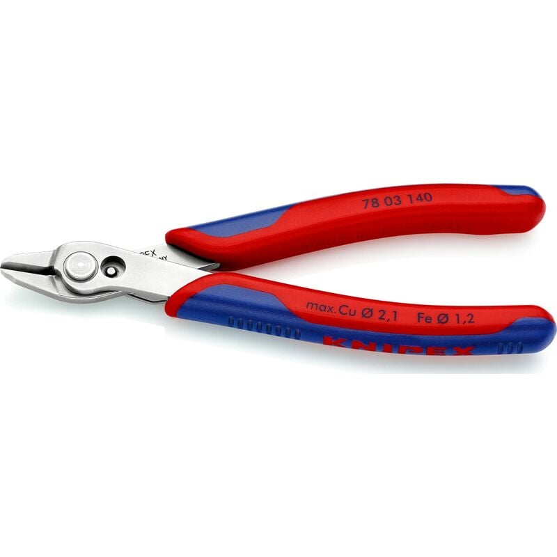 foto del prodotto knipex electronic super knips xl rivestiti in materiale bicomponente 140 mm confezione self service blister 78 03 140 sb