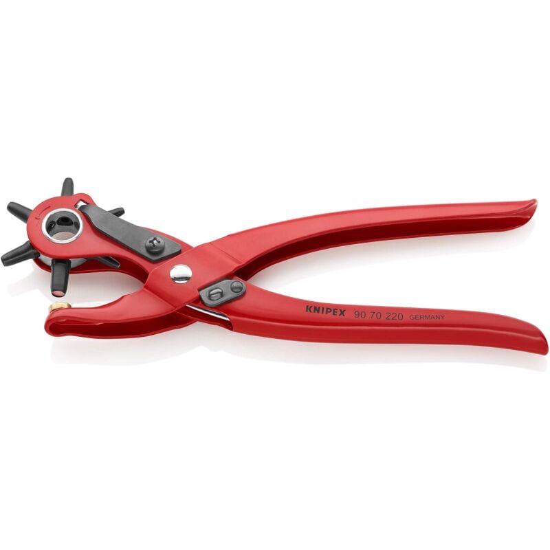 foto del prodotto knipex pinza a fustella rossa, verniciata a polvere 220 mm 90 70 220 ean