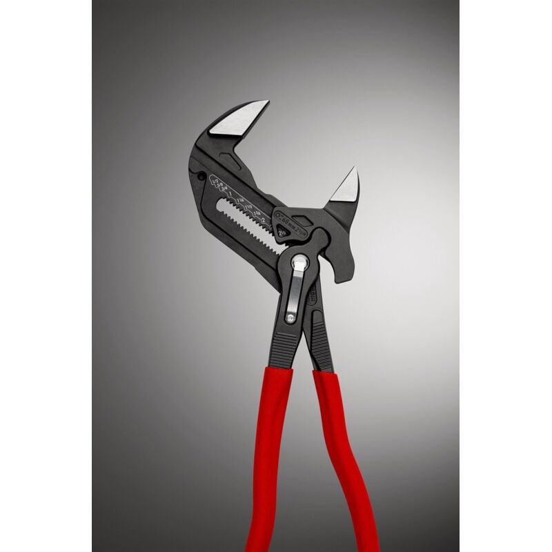foto del prodotto knipex pinza chiave pinza e chiave in un unico utensile bonderizzata grigia, rivestiti in resina sintetica antiscivolo 300 mm confezione