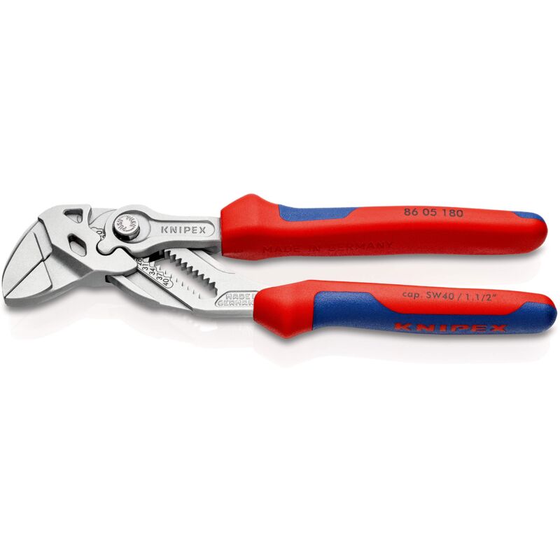 foto del prodotto knipex pinza chiave pinza e chiave in un unico utensile cromata, rivestiti in materiale bicomponente 180 mm 86 05 180