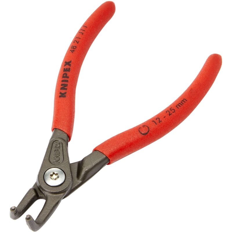 foto del prodotto knipex pinza di precisione per anelli di sicurezza per anelli di sicurezza interni a fori bonderizzata grigia, rivestiti in resina sintetica