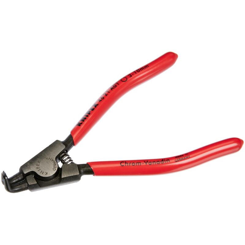 foto del prodotto knipex pinza per anelli di sicurezza per anelli di sicurezza esterni su alberi bonderizzata nera, rivestiti in resina sintetica 125 mm confezione