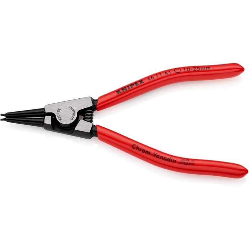 foto del prodotto knipex pinza per anelli di sicurezza per anelli di sicurezza esterni su alberi bonderizzata nera, rivestiti in resina sintetica 140 mm 46 11 a1