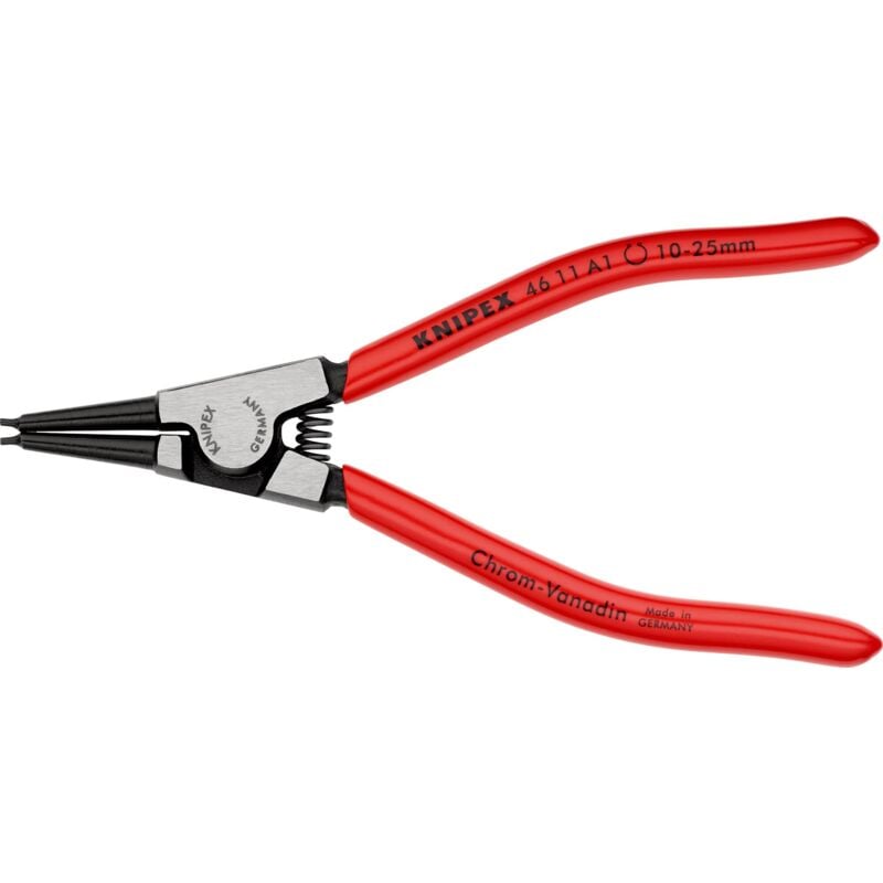 foto del prodotto knipex pinza per anelli di sicurezza per anelli di sicurezza esterni su alberi bonderizzata nera, rivestiti in resina sintetica 140 mm confezione