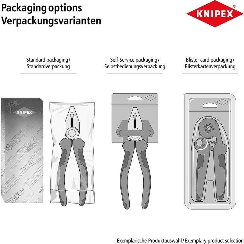 foto del prodotto knipex pinza per anelli di sicurezza per anelli di sicurezza esterni su alberi bonderizzata nera, rivestiti in resina sintetica 320 mm 46 11 a4