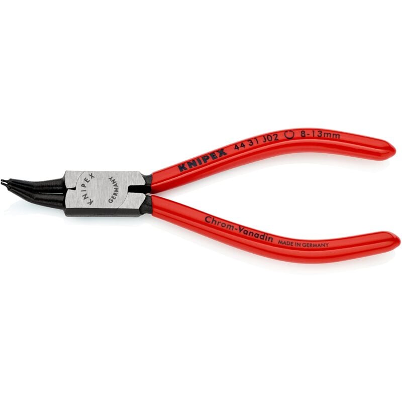 foto del prodotto knipex pinza per anelli di sicurezza per anelli di sicurezza interni a fori angolazione a 45 bonderizzata nera, rivestiti in resina sintetica 140