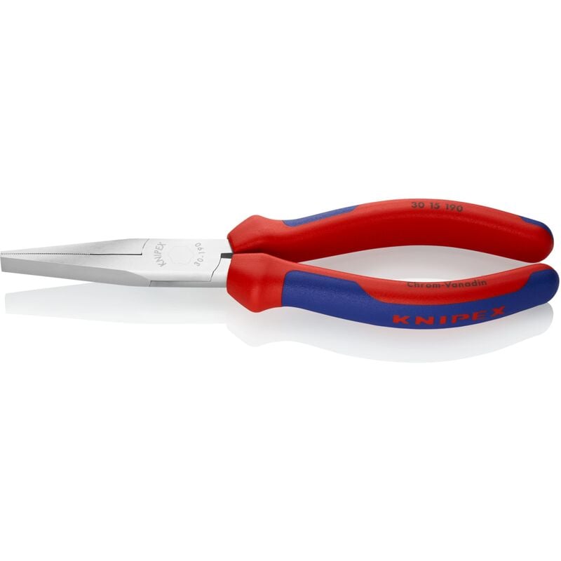 foto del prodotto knipex pinza per meccanica a becchi lunghi cromata, rivestiti in materiale bicomponente 190 mm 30 15 190