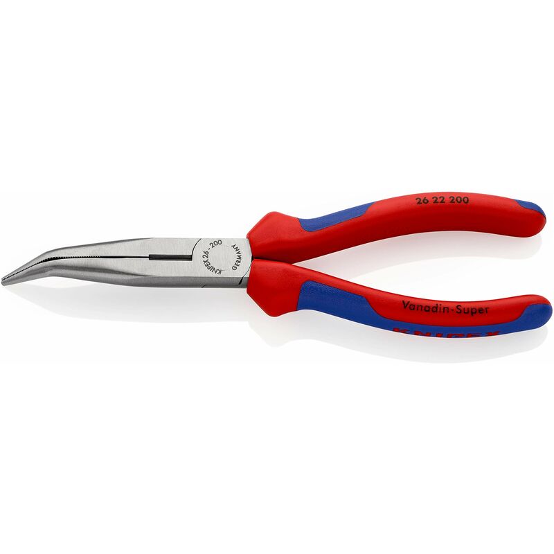 foto del prodotto knipex pinza per meccanica con becchi mezzotondi con tronchese pinza a becchi di cicogna 200 mm 26 22 200 sb confezione