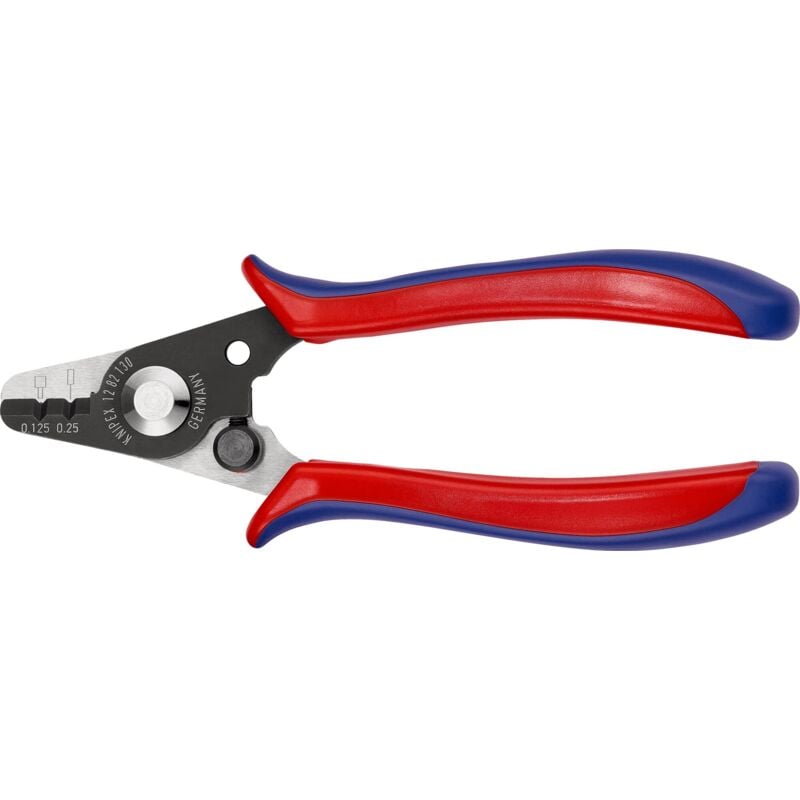 foto del prodotto knipex pinza spelacavi per cavi a fibre ottiche brunita, rivestiti in resina sintetica 130 mm 12 82 130 sb