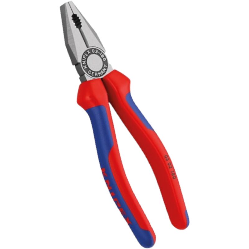foto del prodotto knipex pinza universale in acciaio speciale ultra resistente con manici super grip 03 02 180 mm
