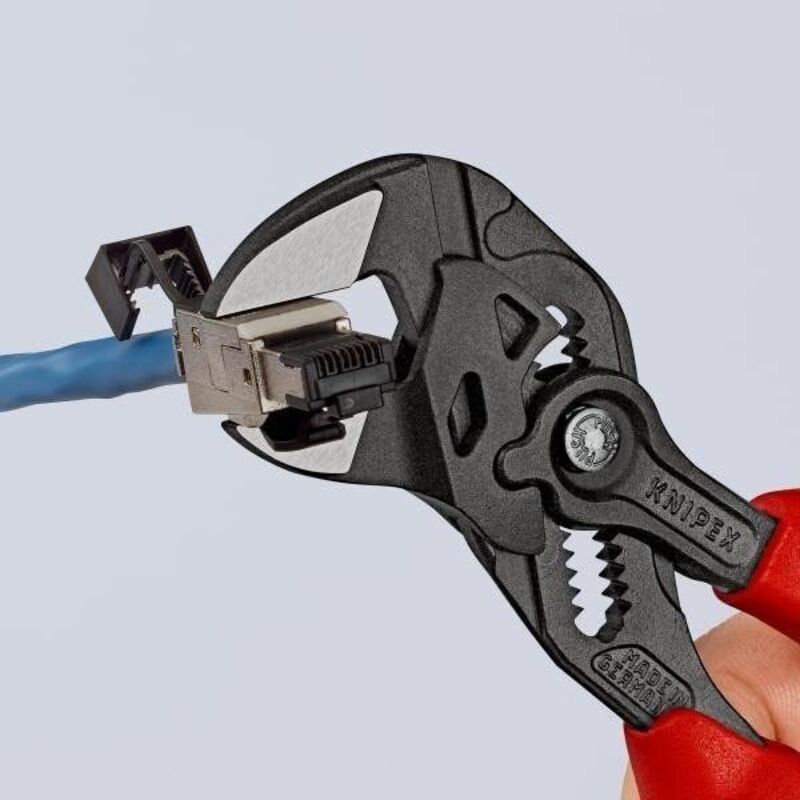 foto del prodotto knipex pinze chiave pinza e chiave in un unico utensile bonderizzata grigia, rivestiti in materiale bicomponente 180 mm confezione