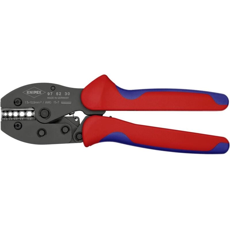 foto del prodotto knipex preciforce 97 52 30 pinza crimpatrice connettore a pressione non isolato 1.5 fino a 10 mm 