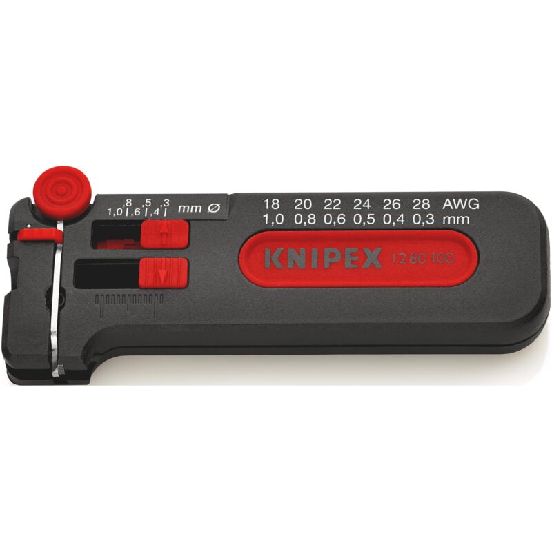 foto del prodotto knipex spelafili adatto per cavo cu 0.3 fino a 1 mm 18 fino a 28 12 80 100 sb