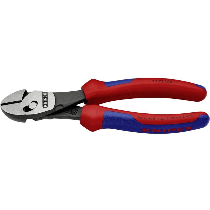 foto del prodotto knipex twinforce 73 72 180 officina e meccanica tronchese con taglienti laterali tipo forte con sfaccettatura 180 mm
