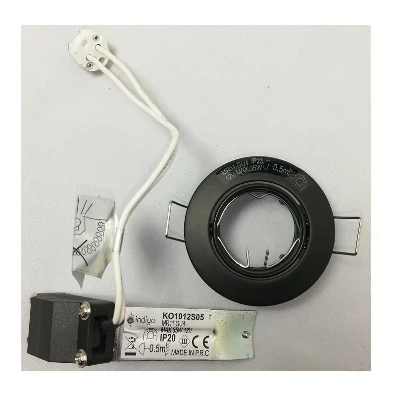 foto del prodotto ko1012s21 faretto da incasso nero zwart per gu4 35w max mr11 indigo