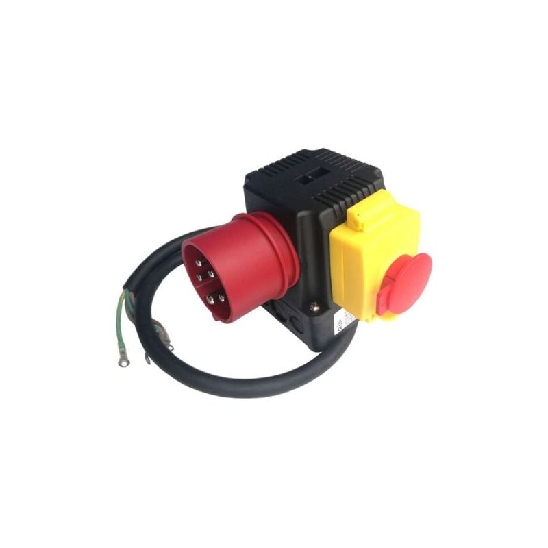 foto del prodotto koa1l 2 in 1 multifunzione 250 400v 16a pulsante di arresto di emergenza magnetico spina presa industriale 5p