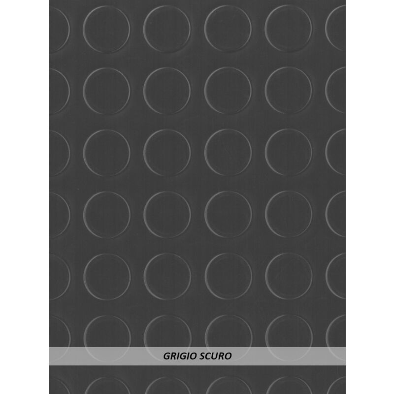 foto del prodotto kobel pavimento pvc bullonato copripavimento 1mtx25mt grigio scuro rotolo
