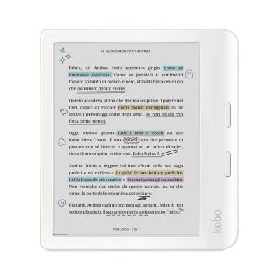 foto del prodotto kobo ebook reader ebookreader libra colour white n428 ku wh k ck 