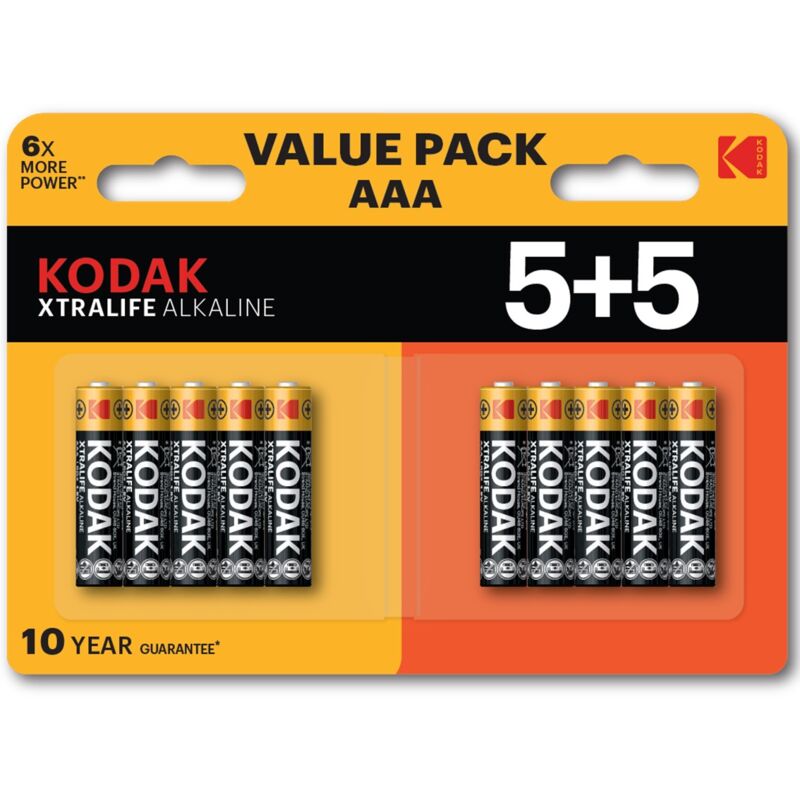 foto del prodotto kodak blister batterie alcaline xtralife aaa lr3 blister 5 5