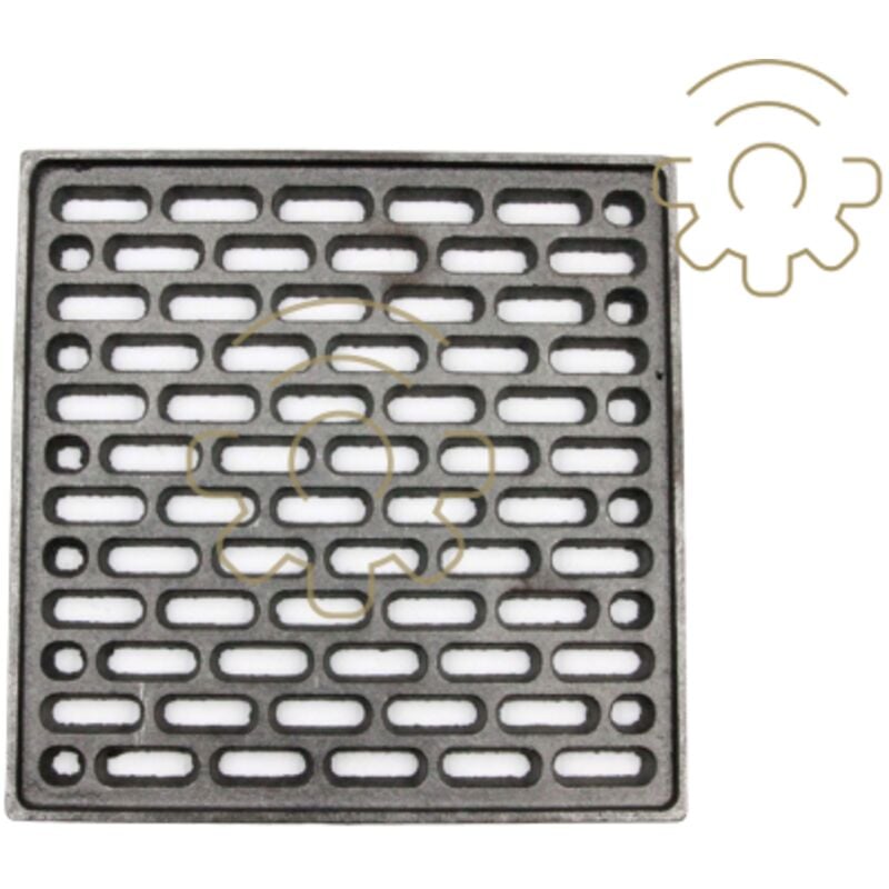 foto del prodotto koem griglia in ghisa 20x20 cm per areazione per stufe camini barbecue base di appoggio legna