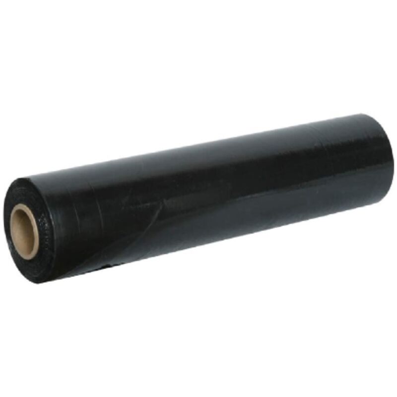 foto del prodotto koem rotolo pellicola film estensibile manuale nero cm 50x250 mt per imballaggio spedizioni e trasloco