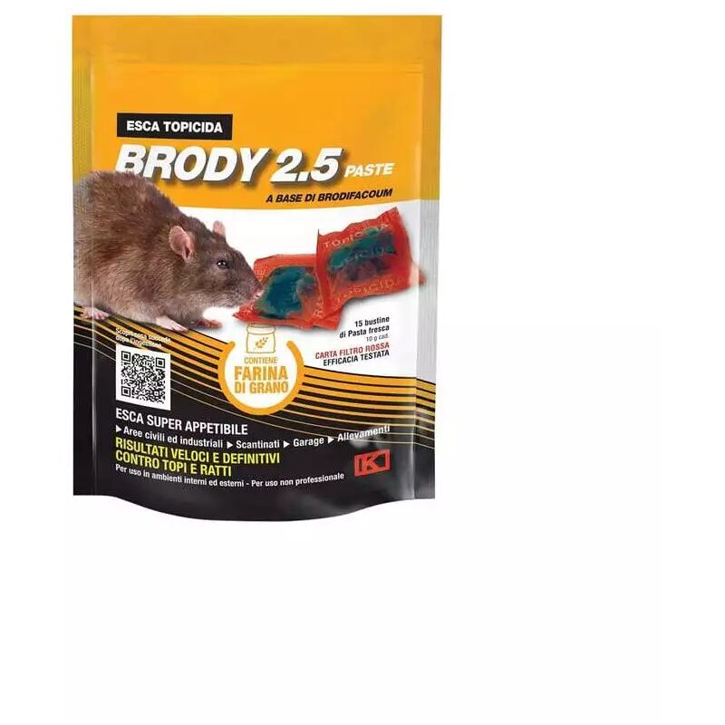foto del prodotto kollant esca topicida brody 2.5 colore rosso in pasta, 150 grammi
