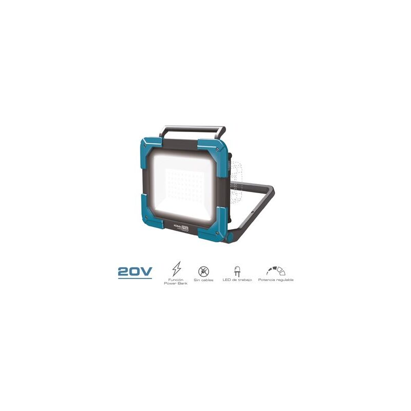 foto del prodotto koma tools lampada da lavoro a led 20v 30w 3cct 2500lm senza batteria o caricabatteria