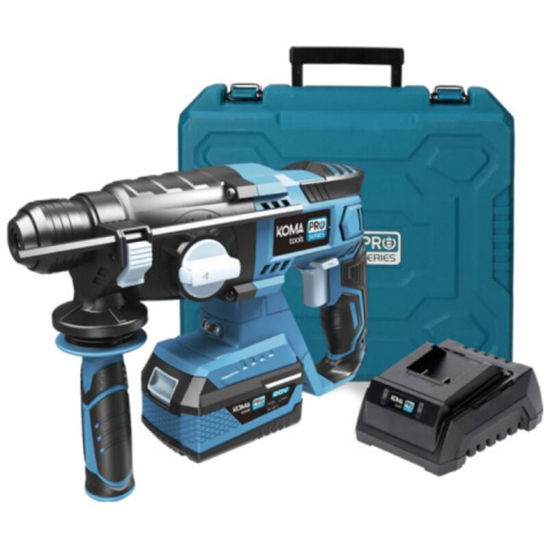 foto del prodotto koma tools martello 20v 1,8 joule batteria 4,0ah caricabatterie
