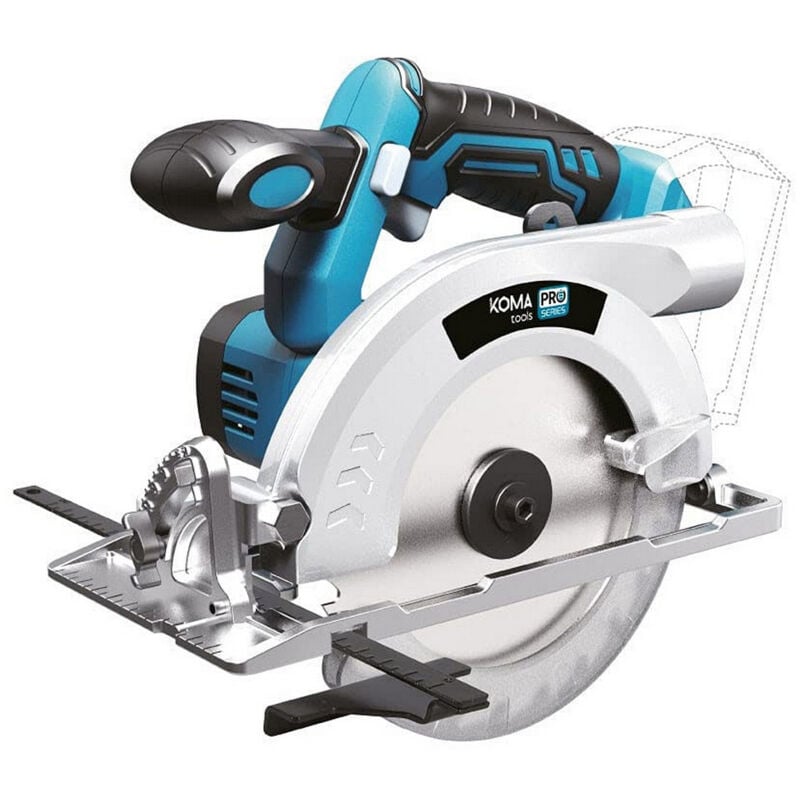 foto del prodotto koma tools sega circolare koma 20v 165 mm senza batteria e caricatore 08764
