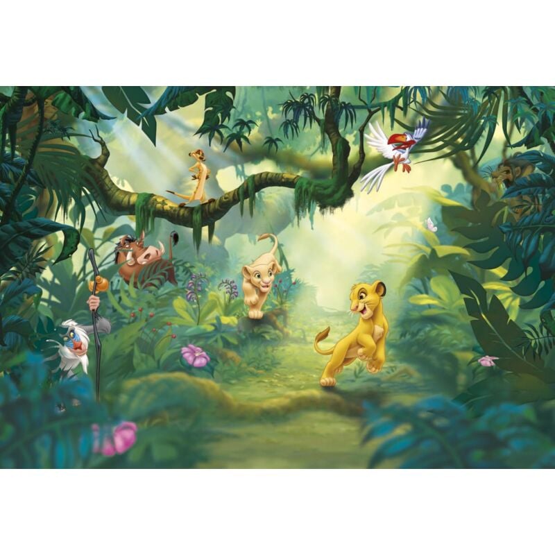 foto del prodotto komar carta da parati disney, re leone, giungla, vinile, multicolore, 8 pezzi