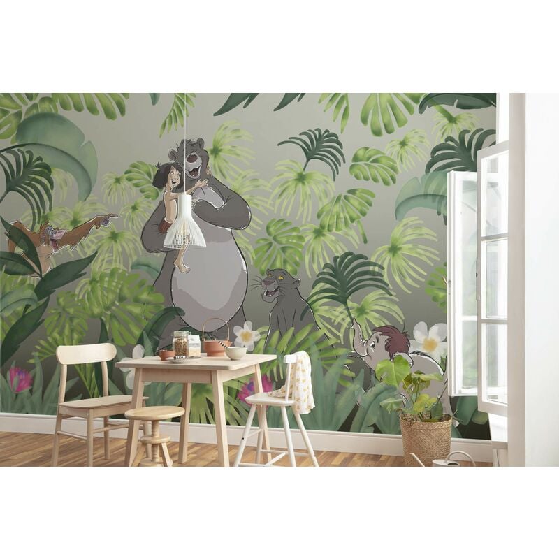 foto del prodotto komar disney welcome to the jungle dimensioni 400 x 280 cm larghezza x altezza , larghezza nastro 50 cm carta da parati, rivestimento da parete,