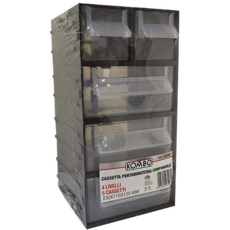 foto del prodotto kombo cassettiera portaminuterie componibile su 4 livelli